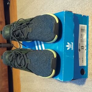 size  13/Adidas Originals X PLR Mens Running Shoes/Olive Green Lime / BC0633